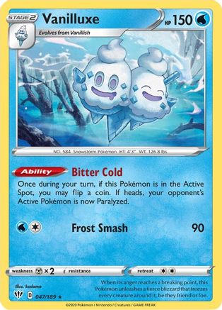 Vanilluxe (047/189) - SDA  - Rare - Reverse Holofoil