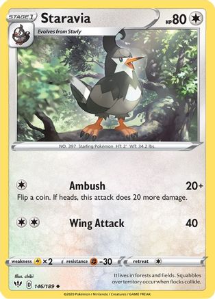 Staravia (146/189) - SDA  - Uncommon - Reverse Holofoil