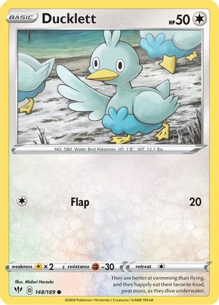 Ducklett (148/189) - SDA  - Common - Reverse Holofoil