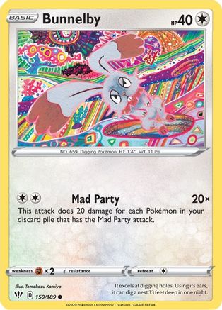 Bunnelby (150/189) - SDA  - Common - Reverse Holofoil