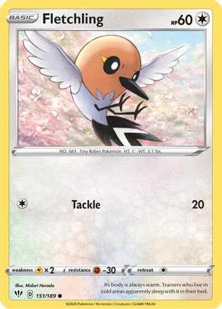 Fletchling (151/189) - SDA  - Common - Reverse Holofoil
