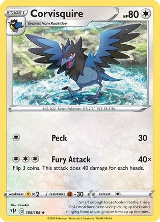 Corvisquire (155/189) - SDA  - Uncommon - Reverse Holofoil