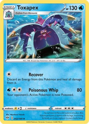 Toxapex (052/189) - SDA  - Uncommon - Reverse Holofoil