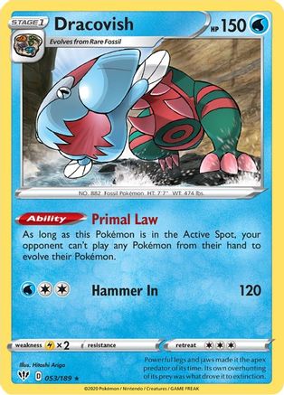 Dracovish (053/189) - SDA  - Holo Rare - Reverse Holofoil