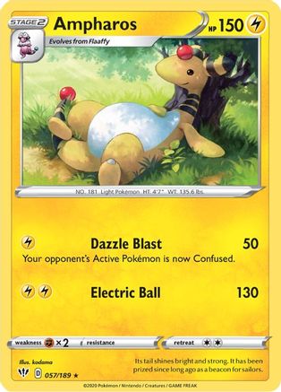 Ampharos (057/189) - SDA  - Rare - Reverse Holofoil