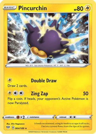 Pincurchin (064/189) - SDA  - Holo Rare - Reverse Holofoil