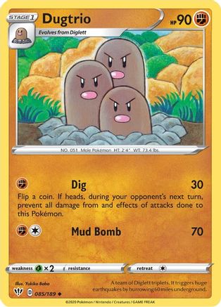 Dugtrio (085/189) - SDA  - Uncommon - Reverse Holofoil