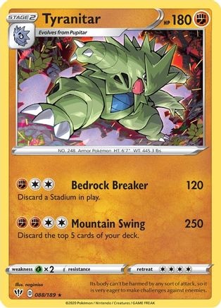 Tyranitar (088/189) - SDA  - Holo Rare - Holofoil