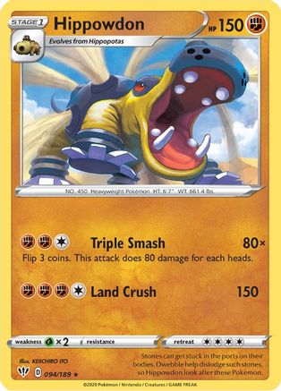 Hippowdon (094/189) - SDA  - Rare - Reverse Holofoil