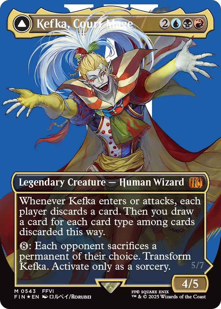 Kefka, Court Mage // Kefka, Ruler of Ruin (FIN-543) - mythic (Borderless) - Foil