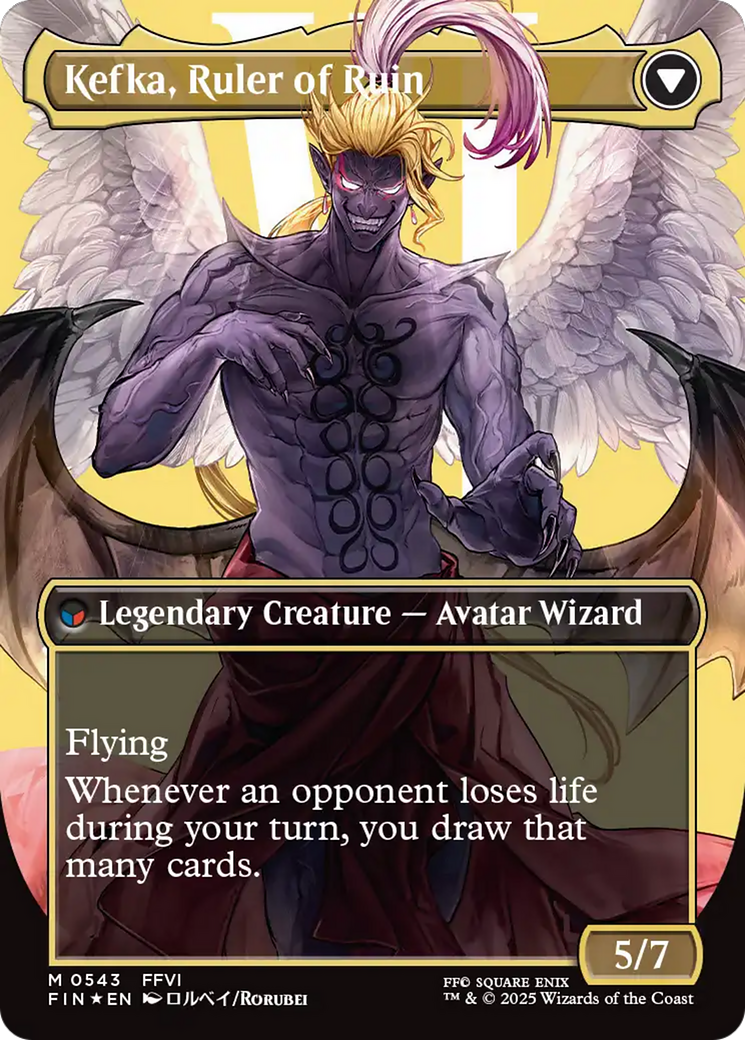 Kefka, Court Mage // Kefka, Ruler of Ruin (FIN-543) - mythic (Borderless) - Foil