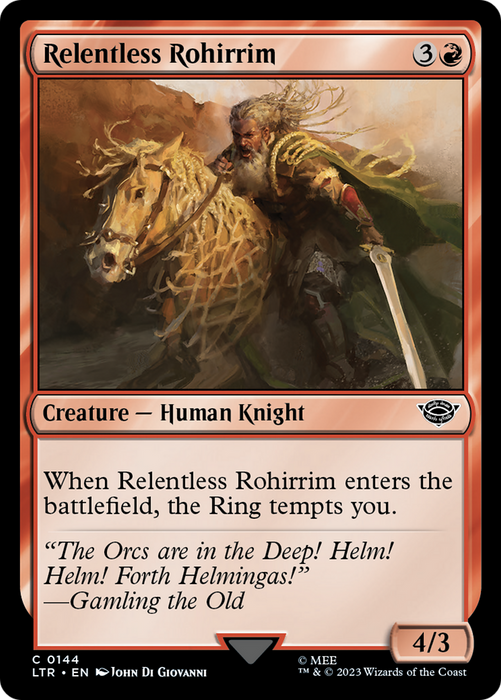 Relentless Rohirrim (LTR-144) - common - Foil