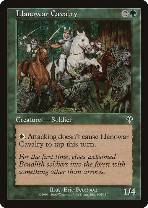 Llanowar Cavalry (INV-195) - common - Foil