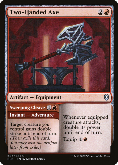 Two-Handed Axe // Sweeping Cleave (CLB-203) - uncommon - Foil