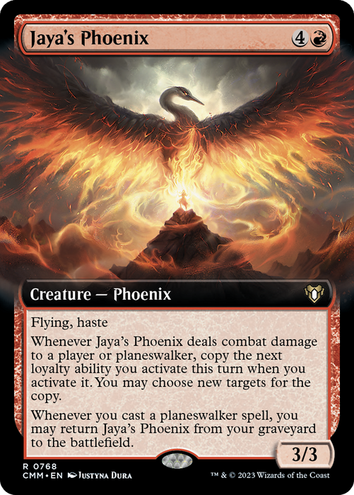 Jaya's Phoenix (CMM-768) - rare: (Extended Art) - Foil