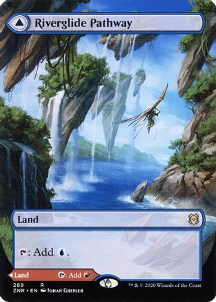 Riverglide Pathway // Lavaglide Pathway (ZNR-289) - rare: (Showcase) (Borderless) - Foil