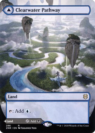 Clearwater Pathway // Murkwater Pathway (ZNR-286) - rare: (Showcase) (Borderless)