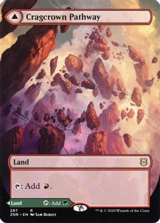 Cragcrown Pathway // Timbercrown Pathway (ZNR-287) - rare: (Showcase) (Borderless)