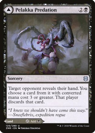 Pelakka Predation // Pelakka Caverns (ZNR-120) - uncommon - Foil