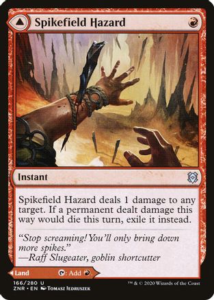 Spikefield Hazard // Spikefield Cave (ZNR-166) - uncommon