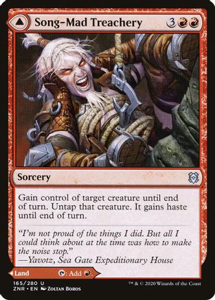 Song-Mad Treachery // Song-Mad Ruins (ZNR-165) - uncommon
