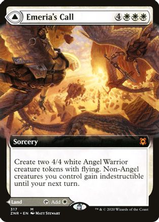 Emeria's Call // Emeria, Shattered Skyclave (ZNR-317) - mythic: (Extended Art)