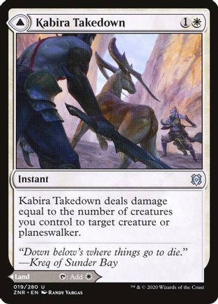 Kabira Takedown // Kabira Plateau (ZNR-019) - uncommon