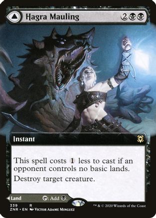 Hagra Mauling // Hagra Broodpit (ZNR-339) - rare: (Extended Art) - Foil