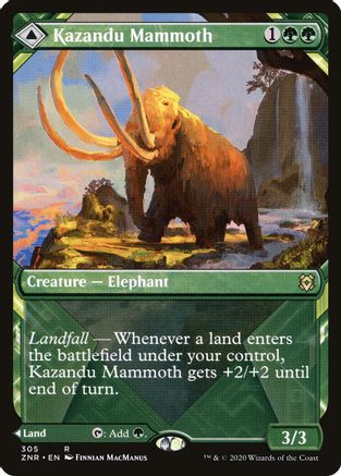 Kazandu Mammoth // Kazandu Valley (ZNR-305) - rare: (Showcase)