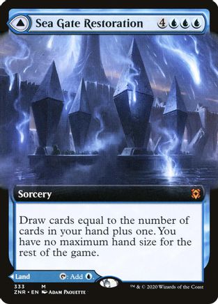 Sea Gate Restoration // Sea Gate, Reborn (ZNR-333) - mythic: (Extended Art)