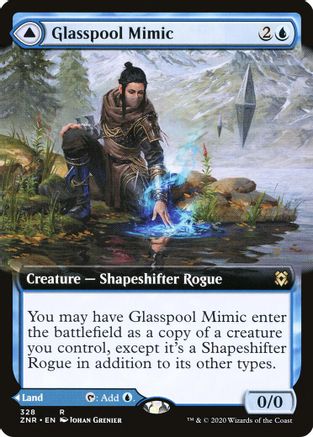 Glasspool Mimic // Glasspool Shore (ZNR-328) - rare: (Extended Art)