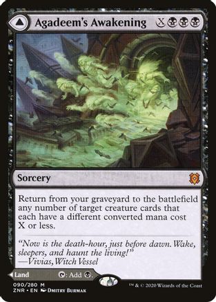Agadeem's Awakening // Agadeem, the Undercrypt (ZNR-090) - mythic