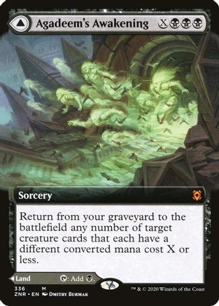 Agadeem's Awakening // Agadeem, the Undercrypt (ZNR-336) - mythic: (Extended Art) - Foil