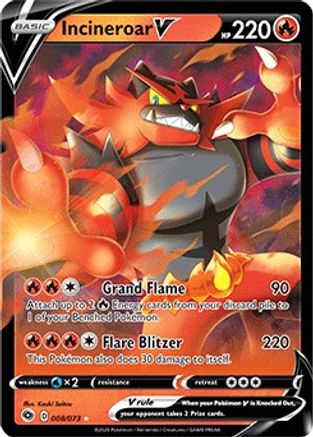 Incineroar V (008/73) - CP  - Ultra Rare - Holofoil