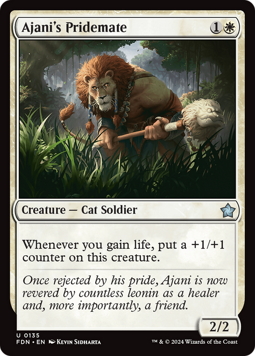Ajani's Pridemate (FDN-135) - uncommon - Foil
