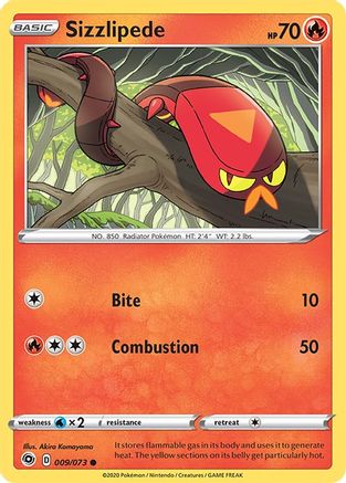 Sizzlipede (009/73) - CP  - Common - Reverse Holofoil