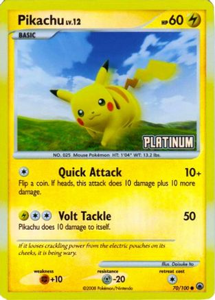 Pikachu (070/100) - BKP  - Promo - Reverse Holofoil