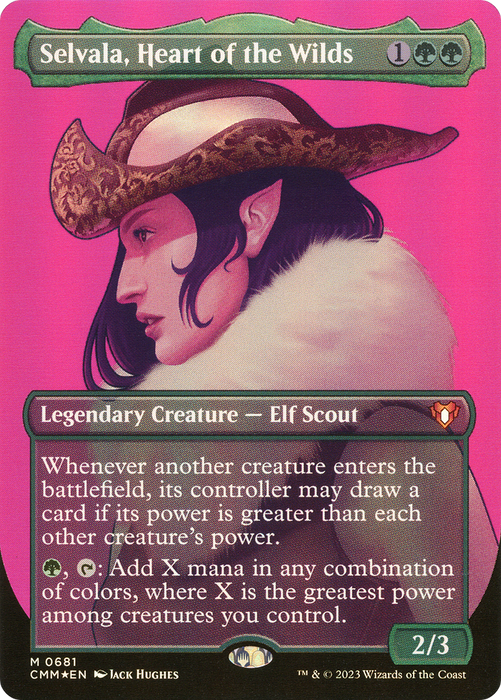 Selvala, Heart of the Wilds (CMM-1064) - mythic (Borderless) - Foil