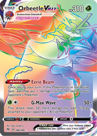 Orbeetle VMAX (Secret) (186/185) - SVV  - Secret Rare - Holofoil