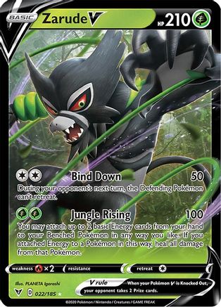 Zarude V (022/185) - SVV  - Ultra Rare - Holofoil