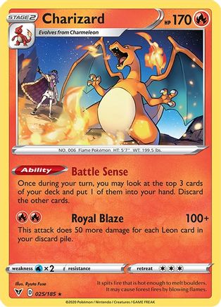 Charizard (025/185) - SVV  - Rare - Reverse Holofoil