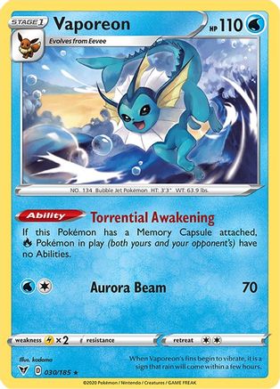 Vaporeon (030/185) - SVV  - Rare