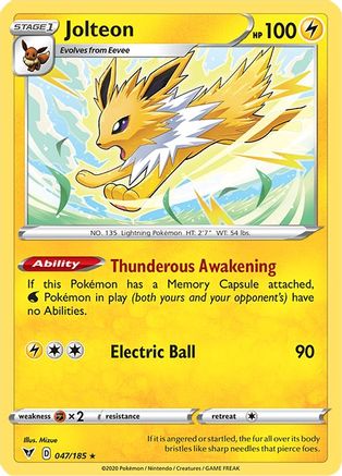 Jolteon (047/185) - SVV  - Rare - Reverse Holofoil