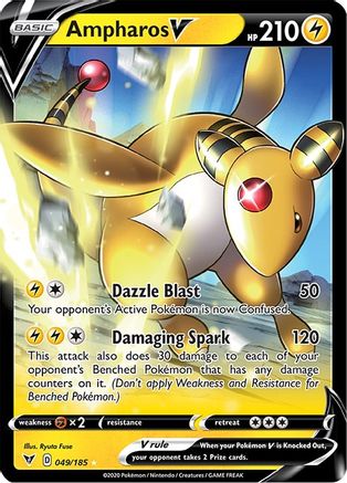 Ampharos V (049/185) - SVV  - Ultra Rare - Holofoil