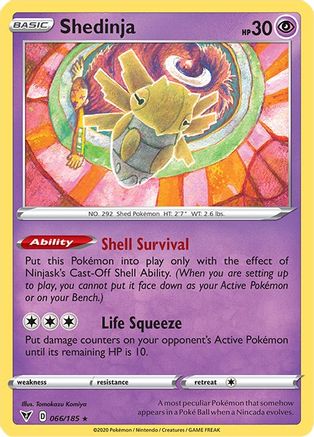 Shedinja (066/185) - SVV  - Rare - Reverse Holofoil