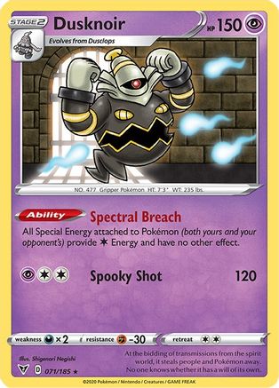 Dusknoir (071/185) - SVV  - Holo Rare - Holofoil