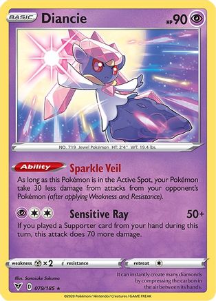 Diancie (079/185) - SVV  - Holo Rare - Reverse Holofoil