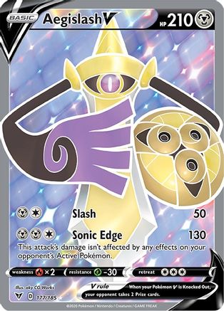 Aegislash V (Full Art) (177/185) - SVV  - Ultra Rare - Holofoil