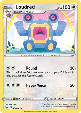 Loudred (136/185) - SVV  - Uncommon - Reverse Holofoil