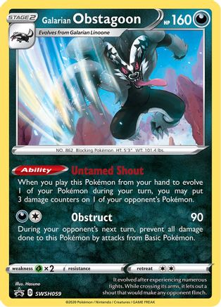 Galarian Obstagoon (SWSH059) - SSSPC  - Promo - Holofoil